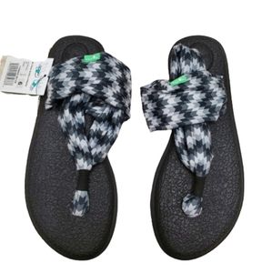 Sanuk Yoga Sling 2 Black Chevron Print Sandals